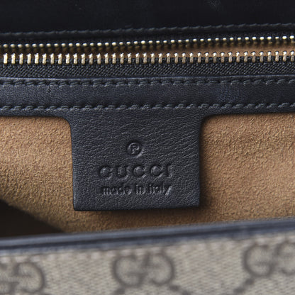 Gucci GG Supreme Monogram Calfskin Medium Padlock Shoulder Bag Beige Black Cuir 6 of 12