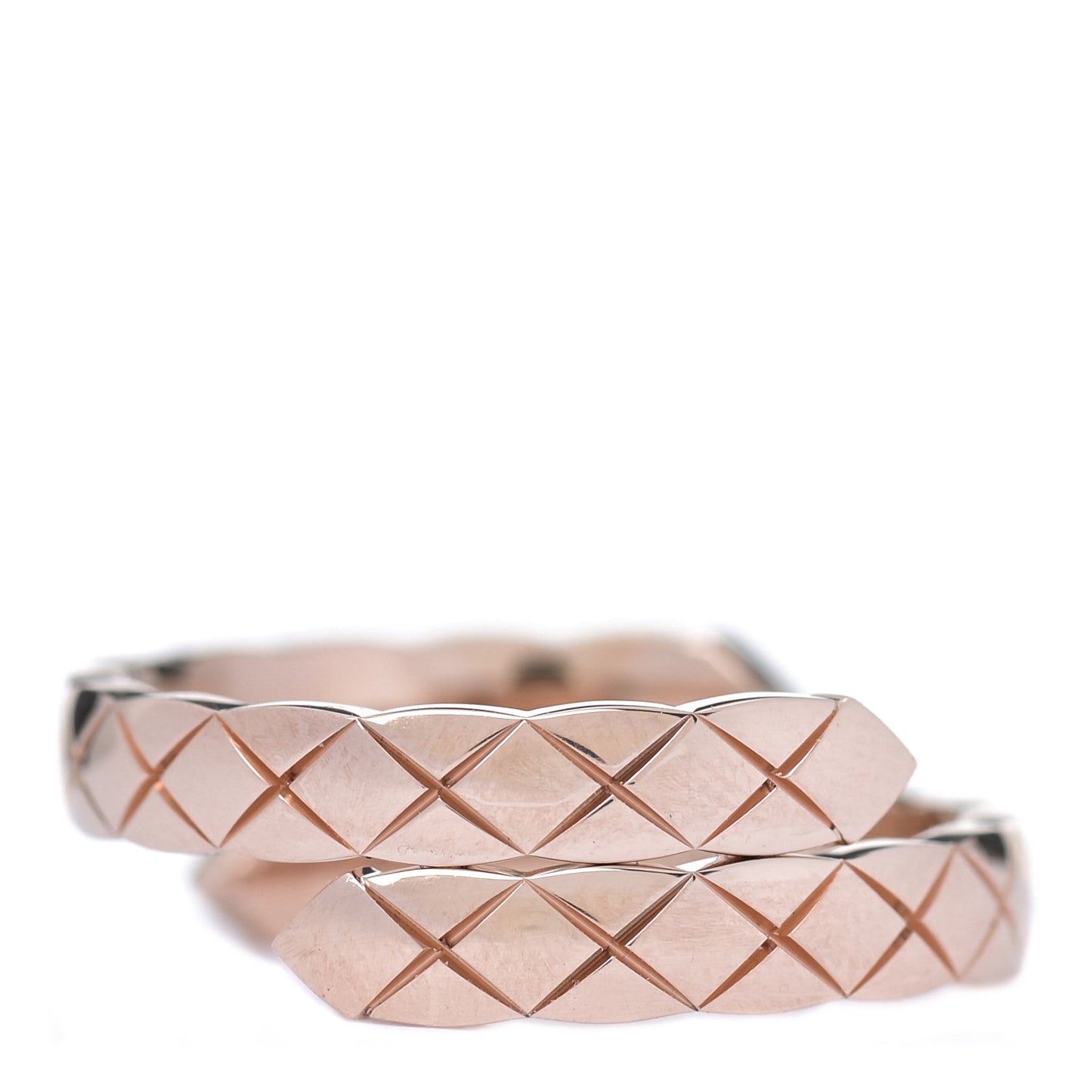 18K Beige Gold Diamond Coco Crush Toi et Moi Ring 51 5.75