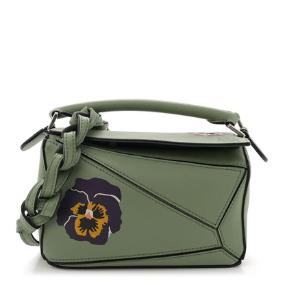 Loewe Calfskin Mini Pansies Puzzle Bag Rosemary 1 of 10