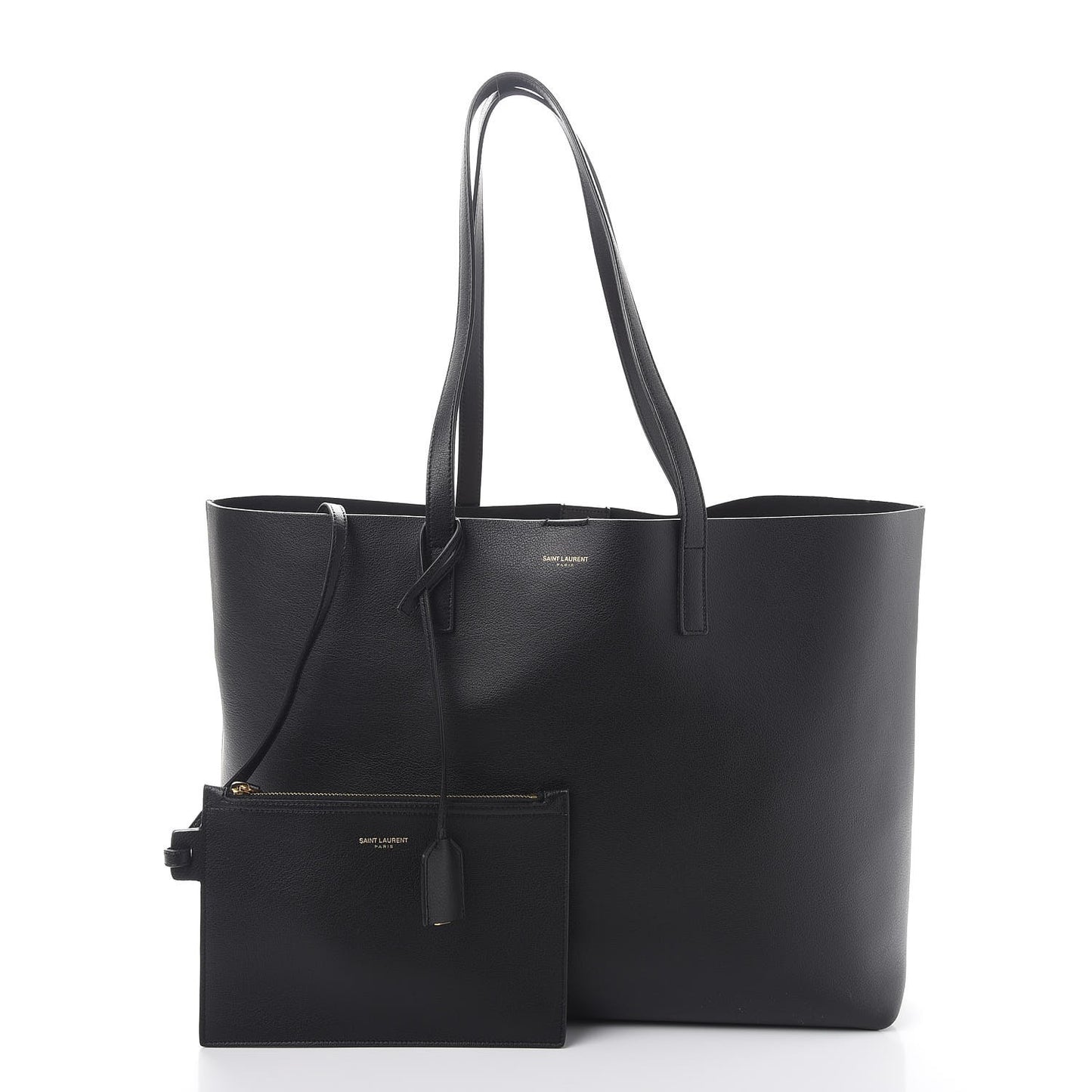 Calfskin Large Shopping Tote Black