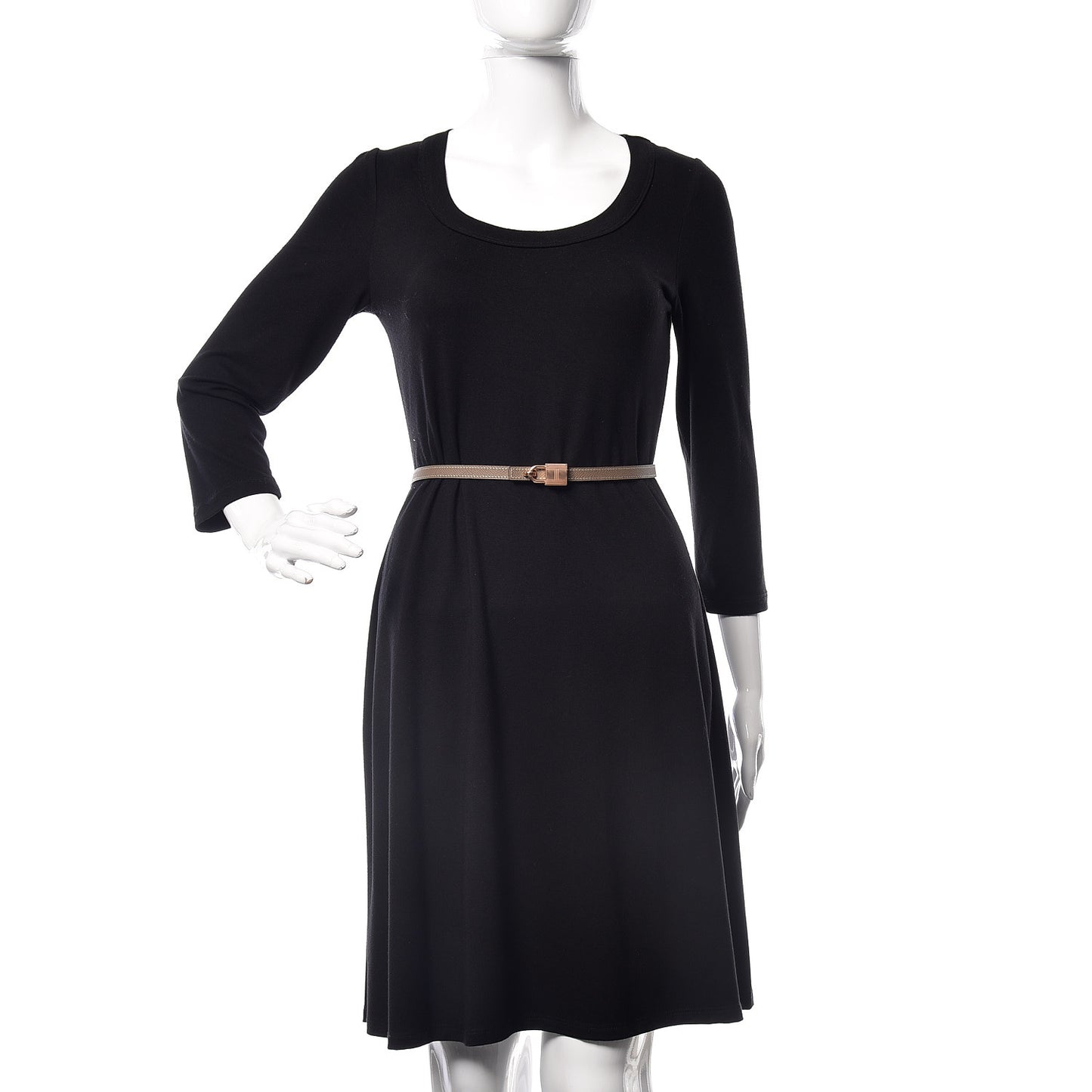 Epsom Swift 13mm Romance Belt 85 Etoupe Black