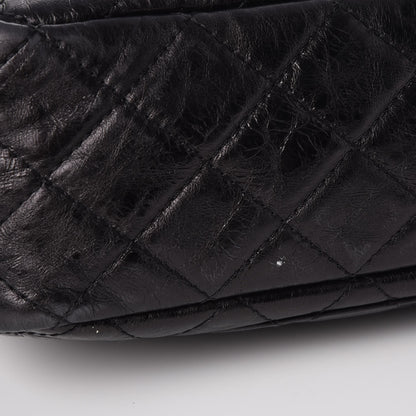 Chanel Metallic Aged Calfskin Quilted Large Reissue Camera Case Black 8 of 8