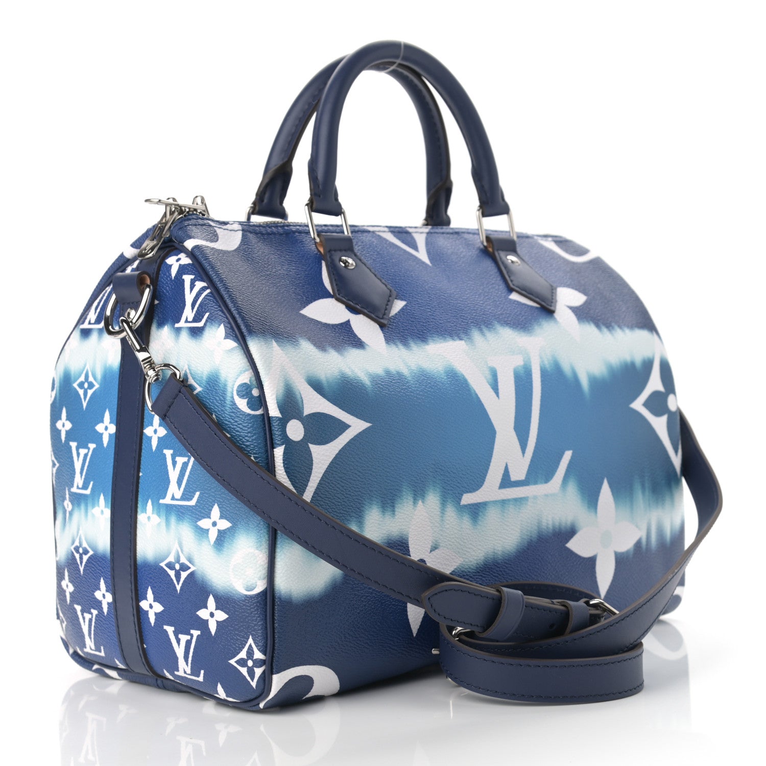 Louis Vuitton Monogram Escale Speedy Bandouliere 30 Blue 3 of 11