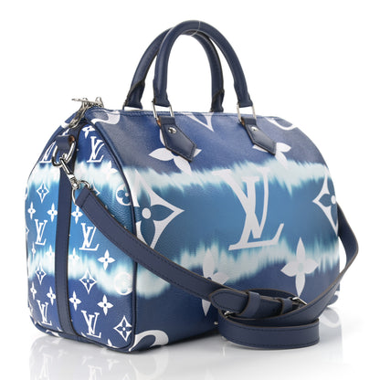 Louis Vuitton Monogram Escale Speedy Bandouliere 30 Blue 3 of 11