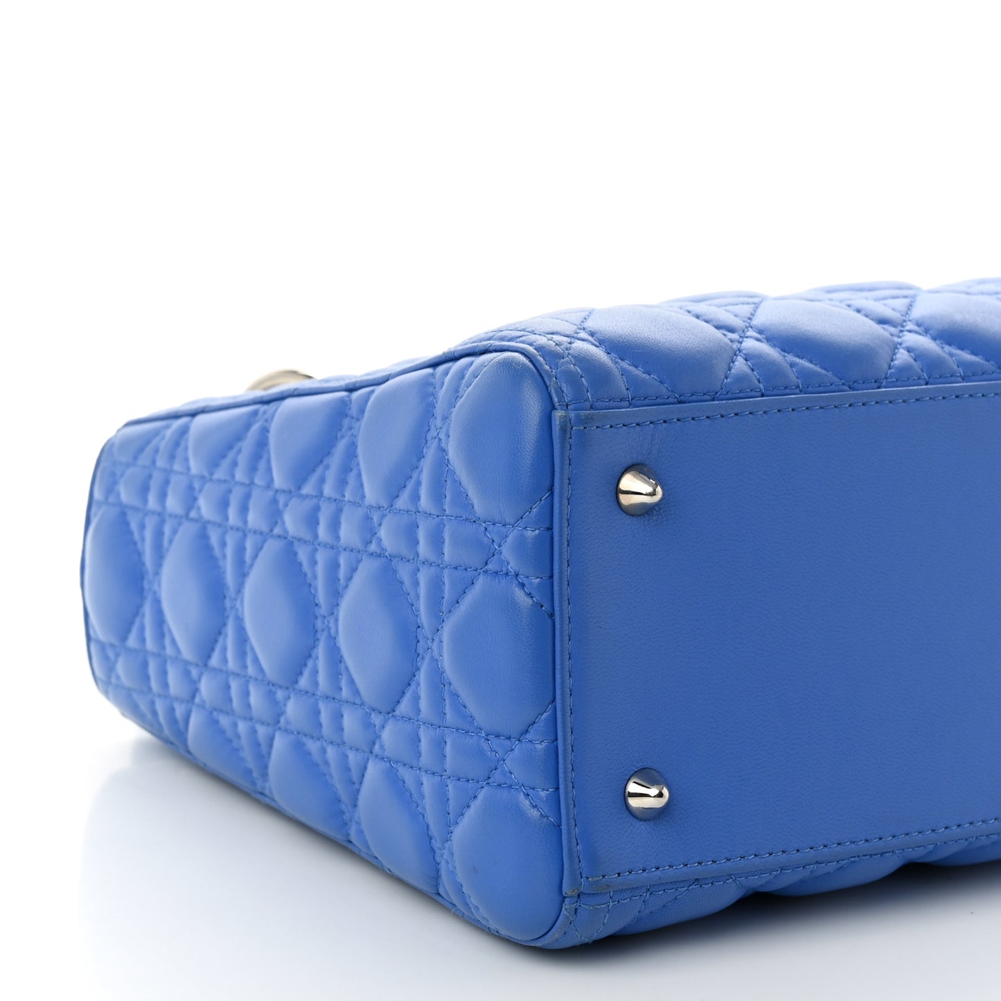 Lambskin Cannage Medium Lady Dior Blue Pastel