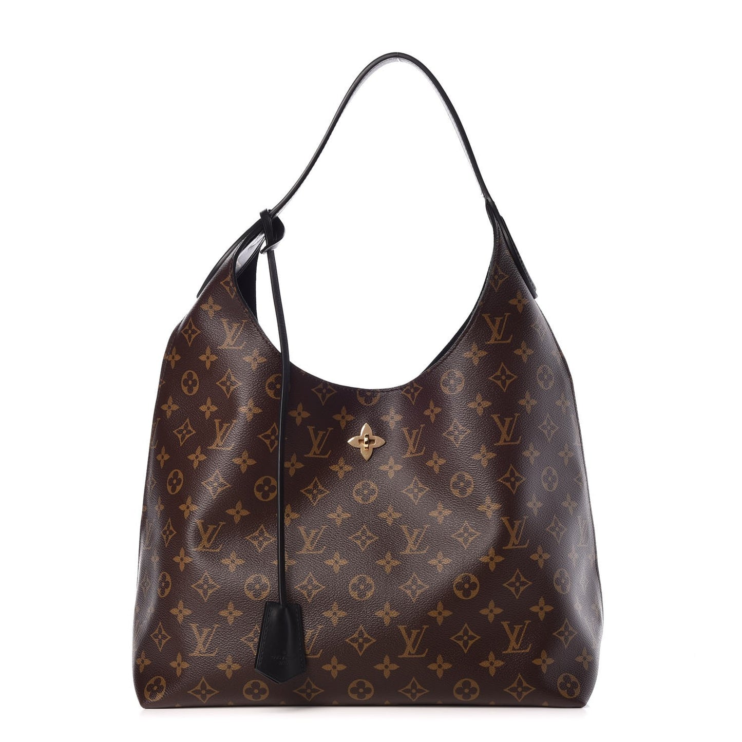Monogram Flower Hobo Black