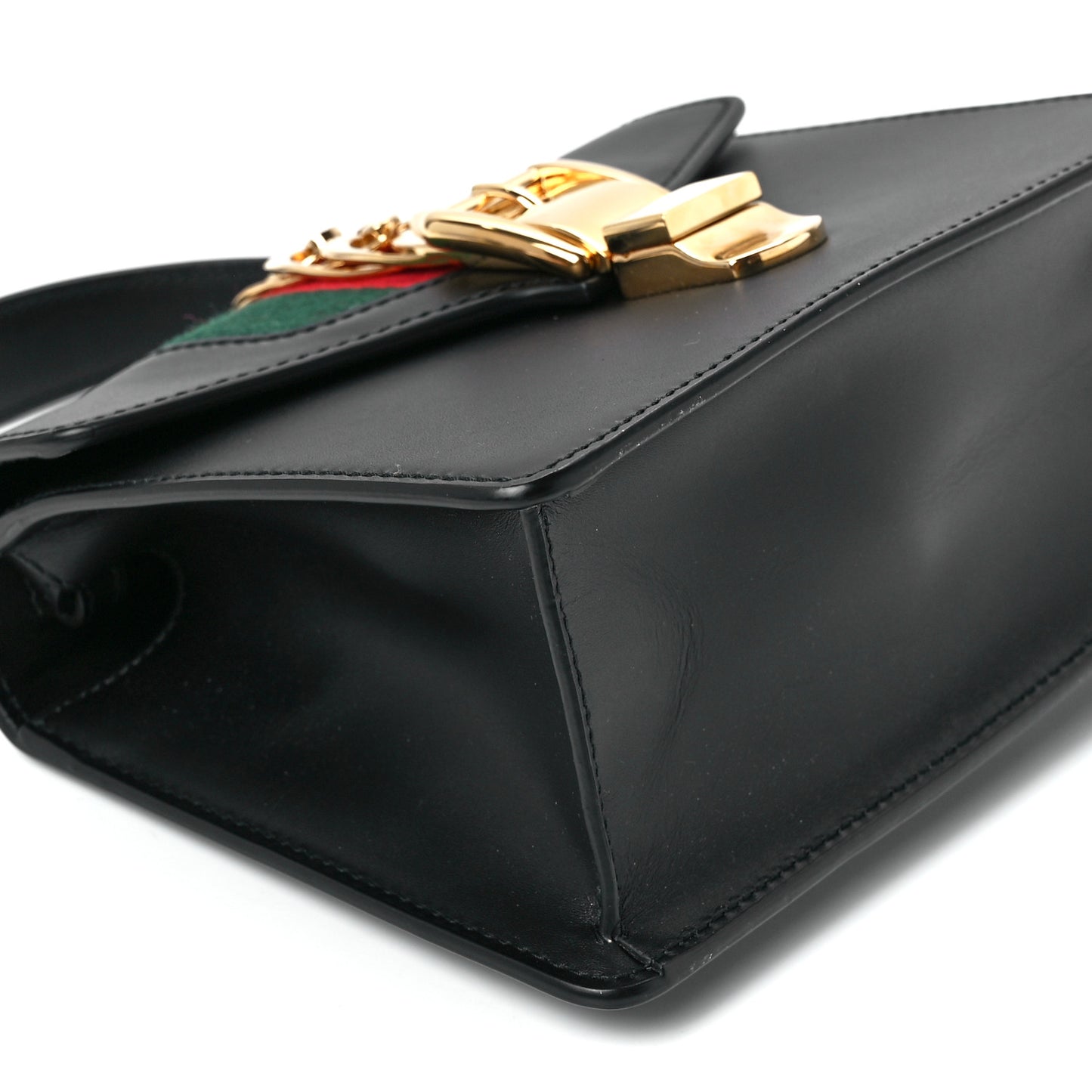 Calfskin Mini Sylvie Top Handle Bag Black