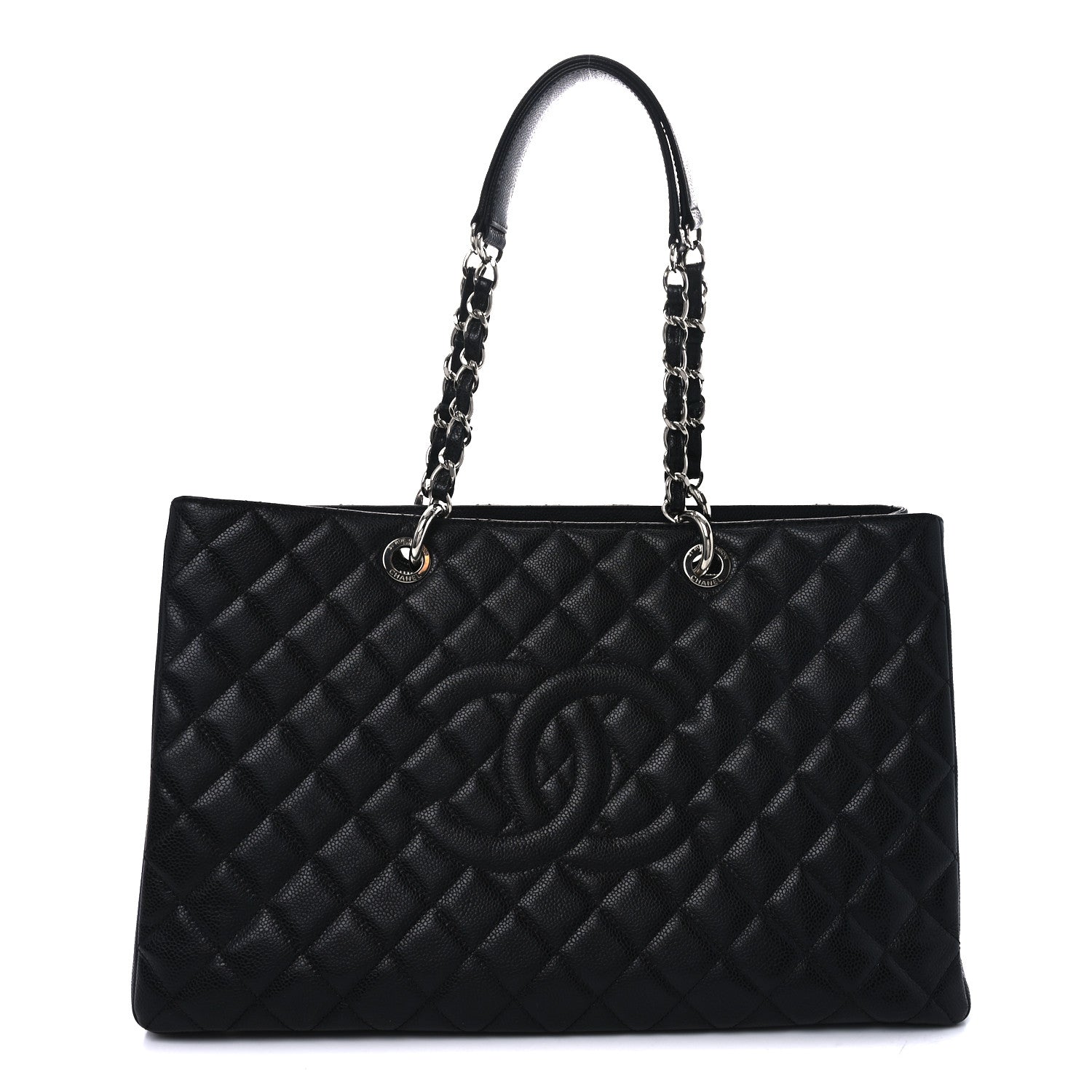 Chanel Caviar Quilted XL Grand Shopping Tote GST Black 8 of 10