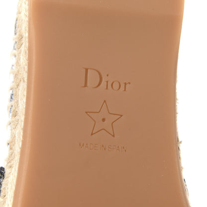 Christian Dior Canvas Tie and Dior Embroidered Granville 15mm Espadrilles 35.5 Denim 7 of 9