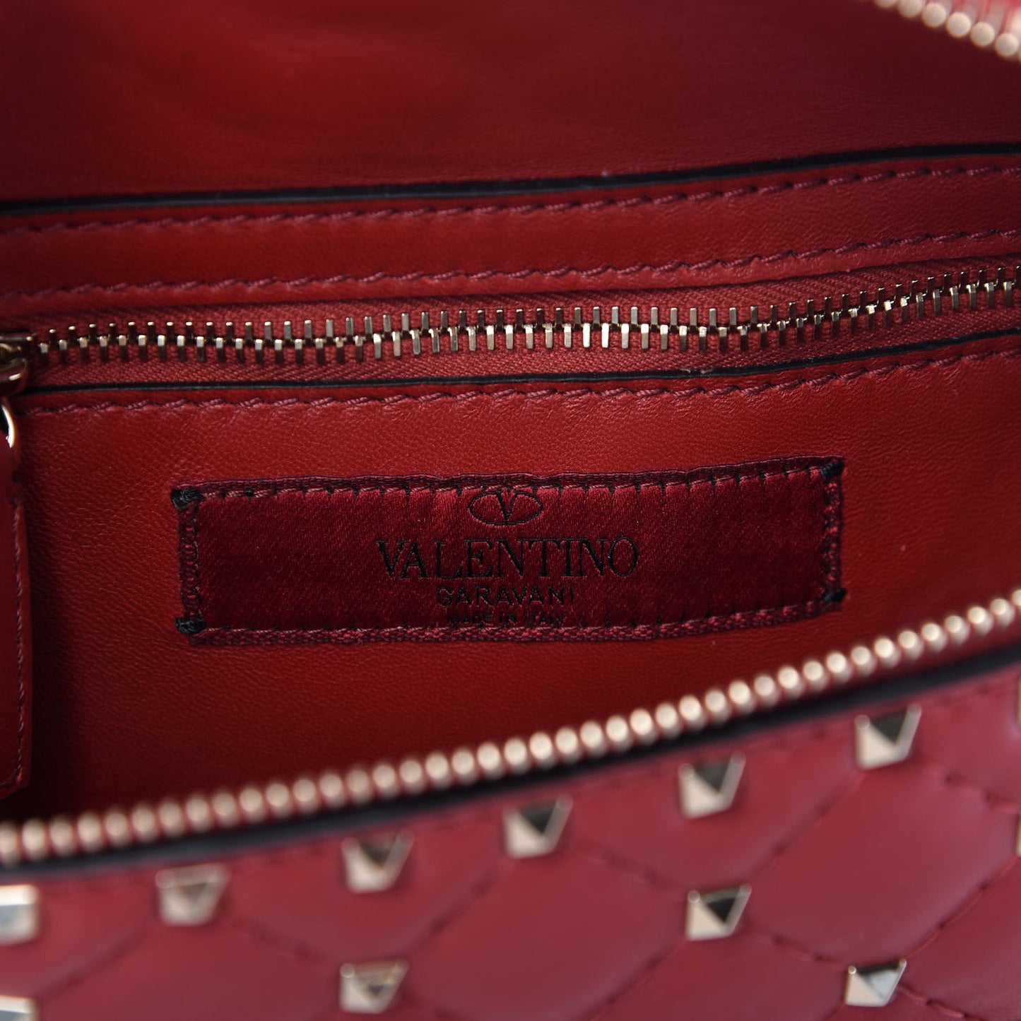 Nappa Rockstud Spike Belt Bag 95 Rosso Valentino