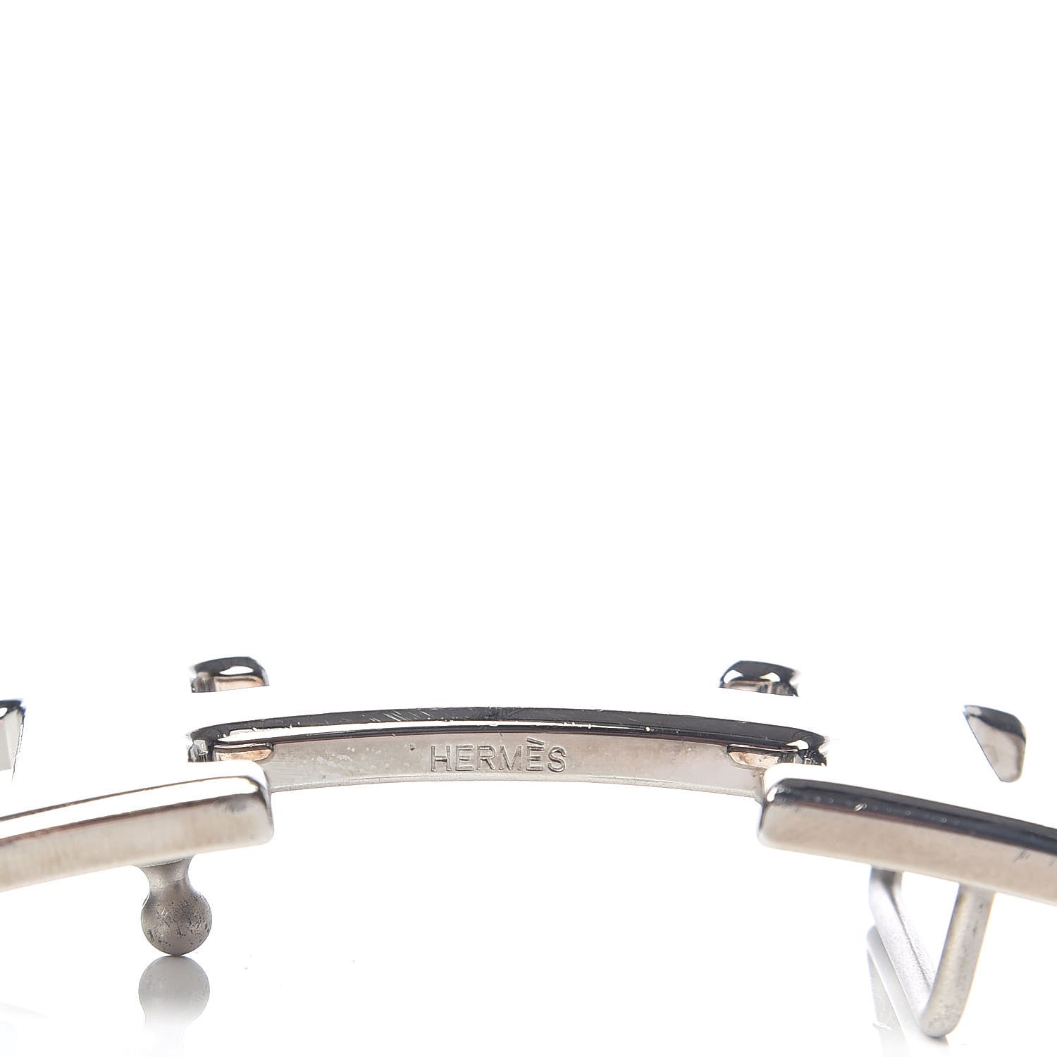 Hermes Polished Palladium 32mm H Belt Buckle Silver 4 of 4