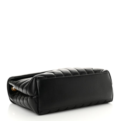 Saint Laurent Calfskin Y Quilted Monogram Small Loulou Chain Satchel Black 4 of 10