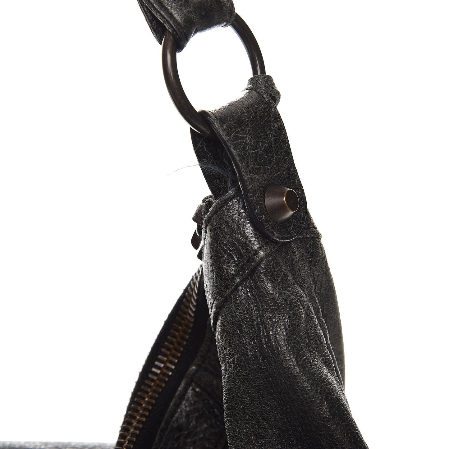 Agneau Classic Hardware Day Hobo Black