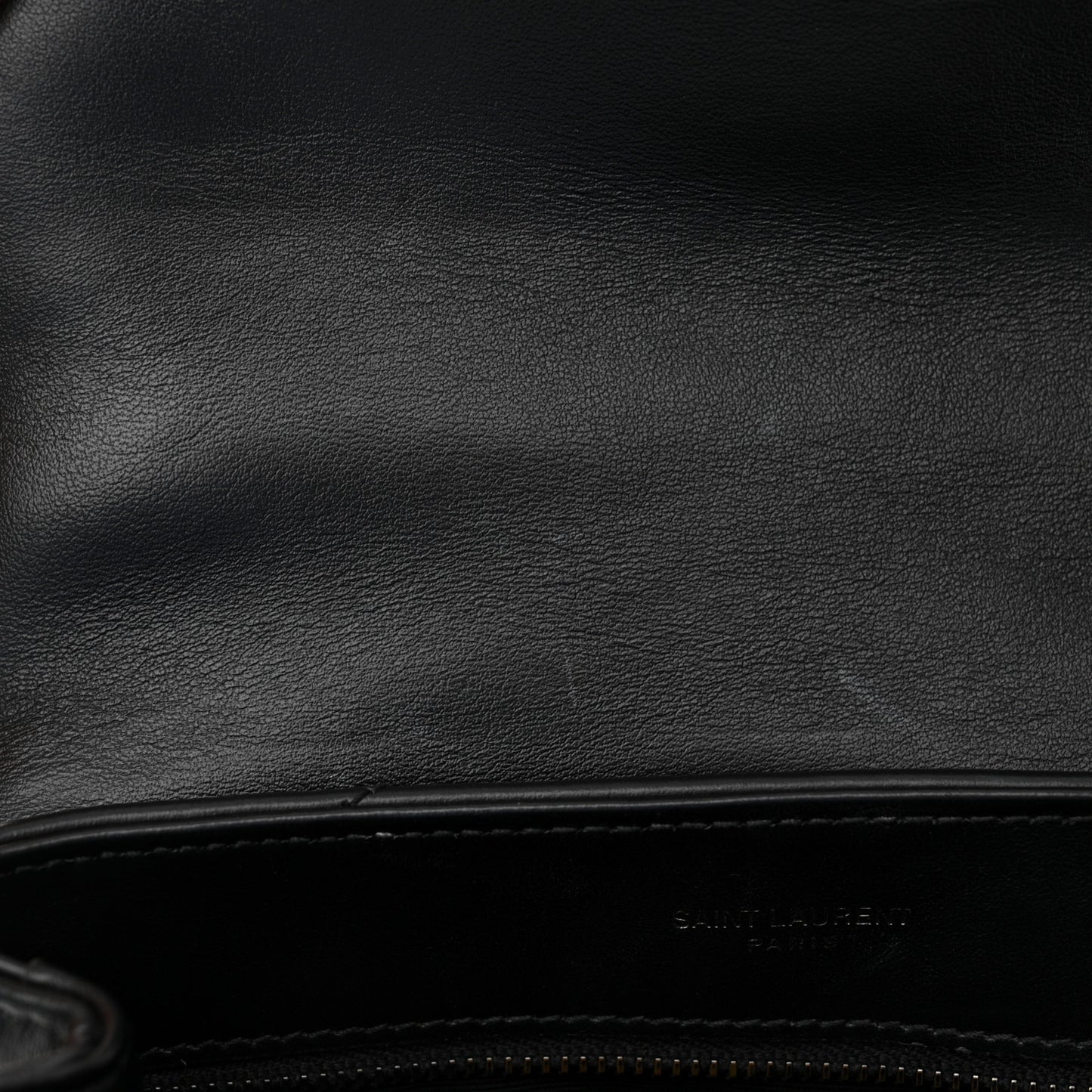 Calfskin Y Quilted Monogram Monochrome Toy Loulou Crossbody Bag Black