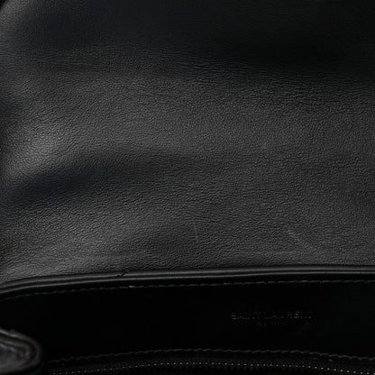 Saint Laurent Calfskin Y Quilted Monogram Monochrome Toy Loulou Crossbody Bag Black 11 of 15