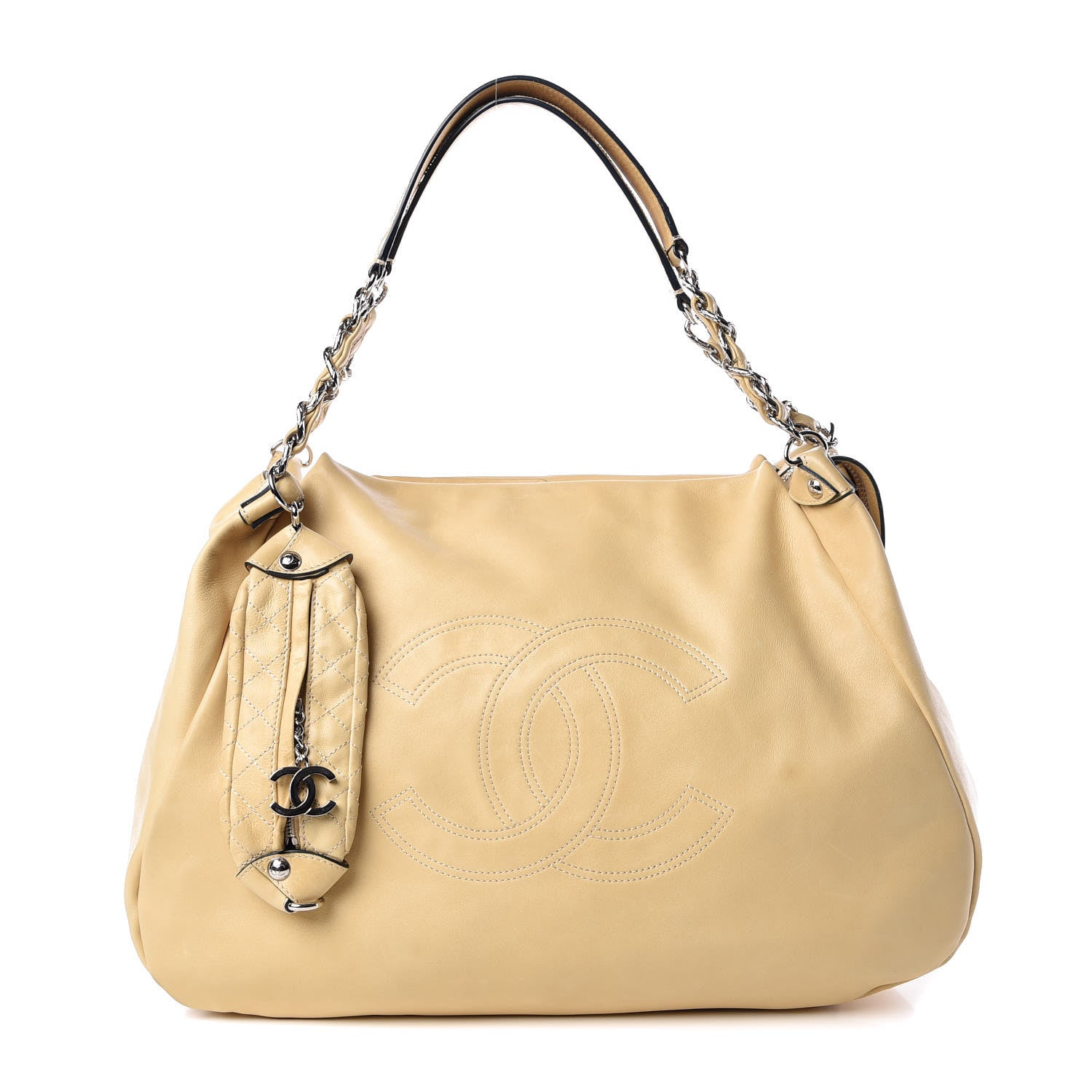 Chanel Lambskin Large Edgy Hobo Beige 1 of 16
