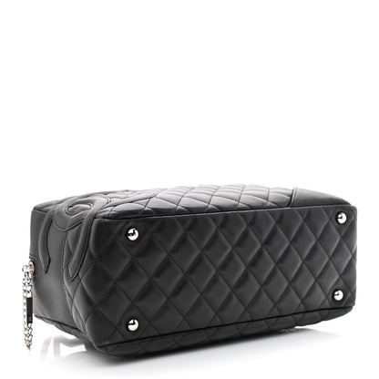 Chanel Calfskin Quilted Large Cambon Bowler Black 4 of 10
