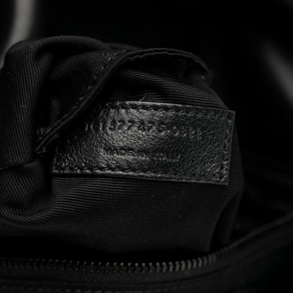 Saint Laurent Lambskin Quilted Monogram Monochrome Medium Loulou Puffer Chain Satchel Black 8 of 11