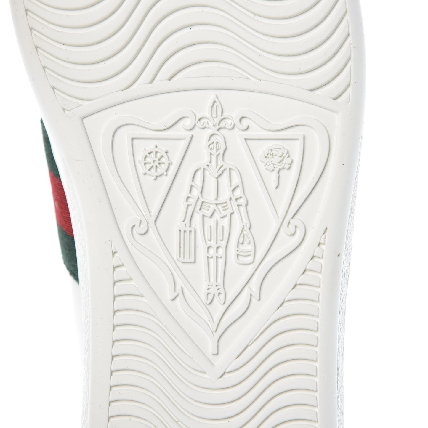 Calfskin Ayers Bee Embroidered Womens Ace Sneakers 36 White Green