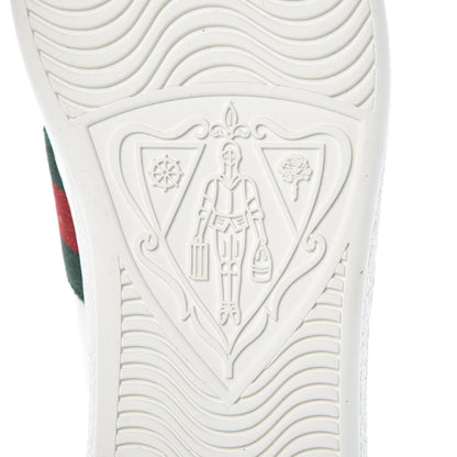Gucci Calfskin Ayers Bee Embroidered Womens Ace Sneakers 36 White Green 10 of 20