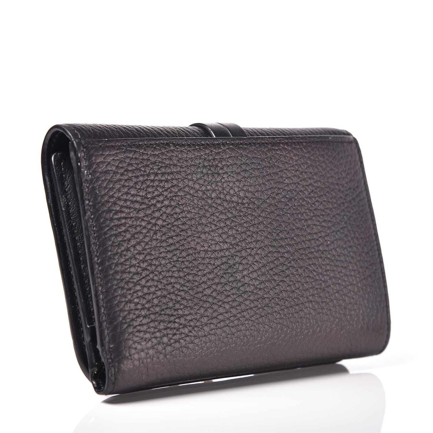 Chloe Grained Calfskin Alphabet Compact Wallet Black 3 of 7