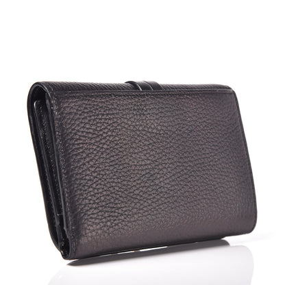 Chloe Grained Calfskin Alphabet Compact Wallet Black 3 of 7