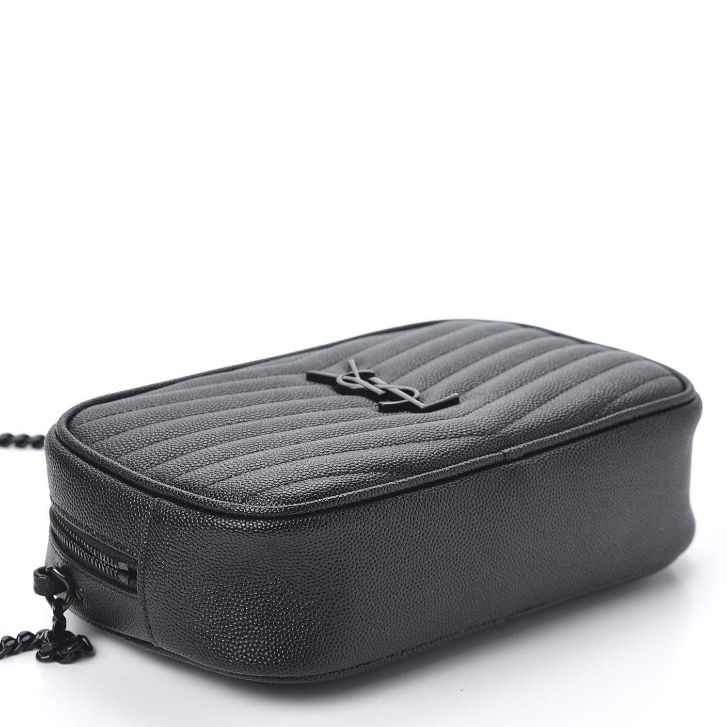 Saint Laurent Grain De Poudre Matelasse Monogram Mini Lou Camera Bag Black 3 of 10