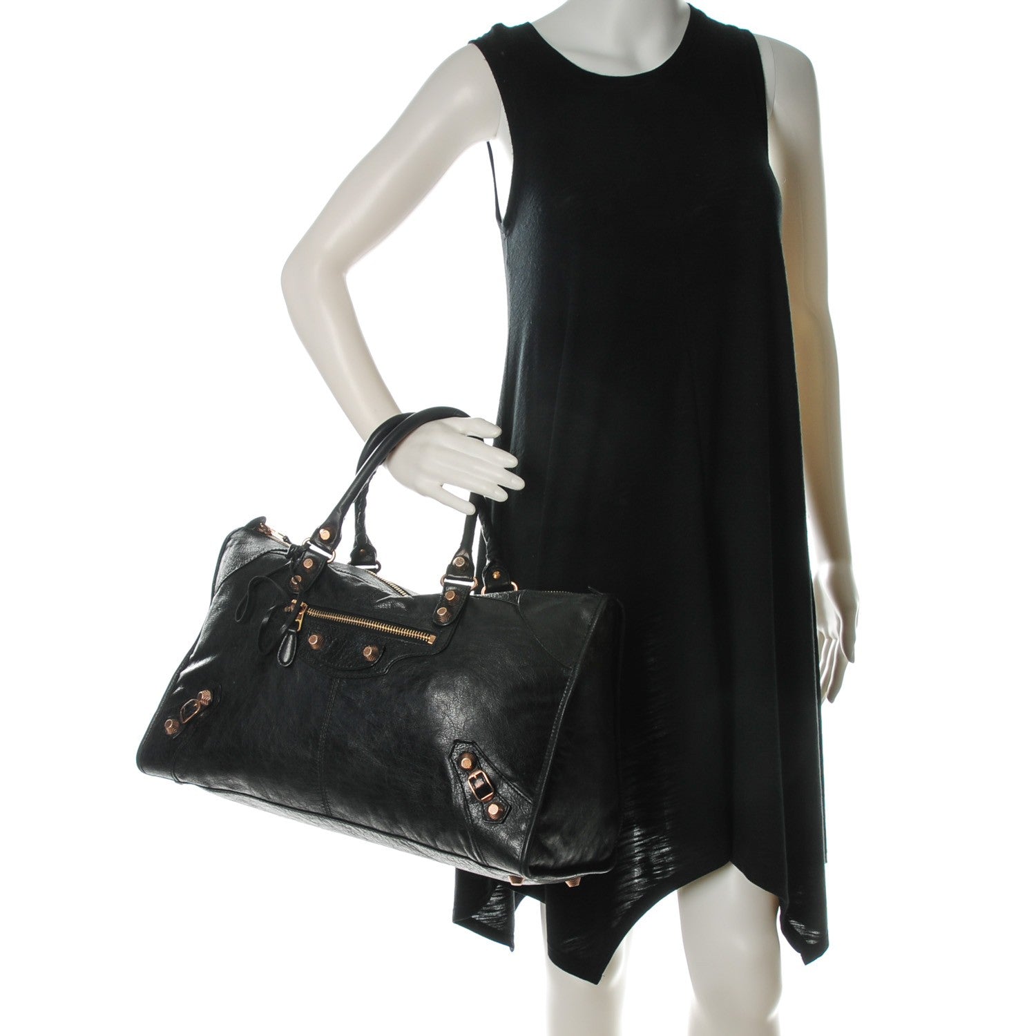 Balenciaga Agneau Giant 12 Rose Gold Hardware Work Black 2 of 9