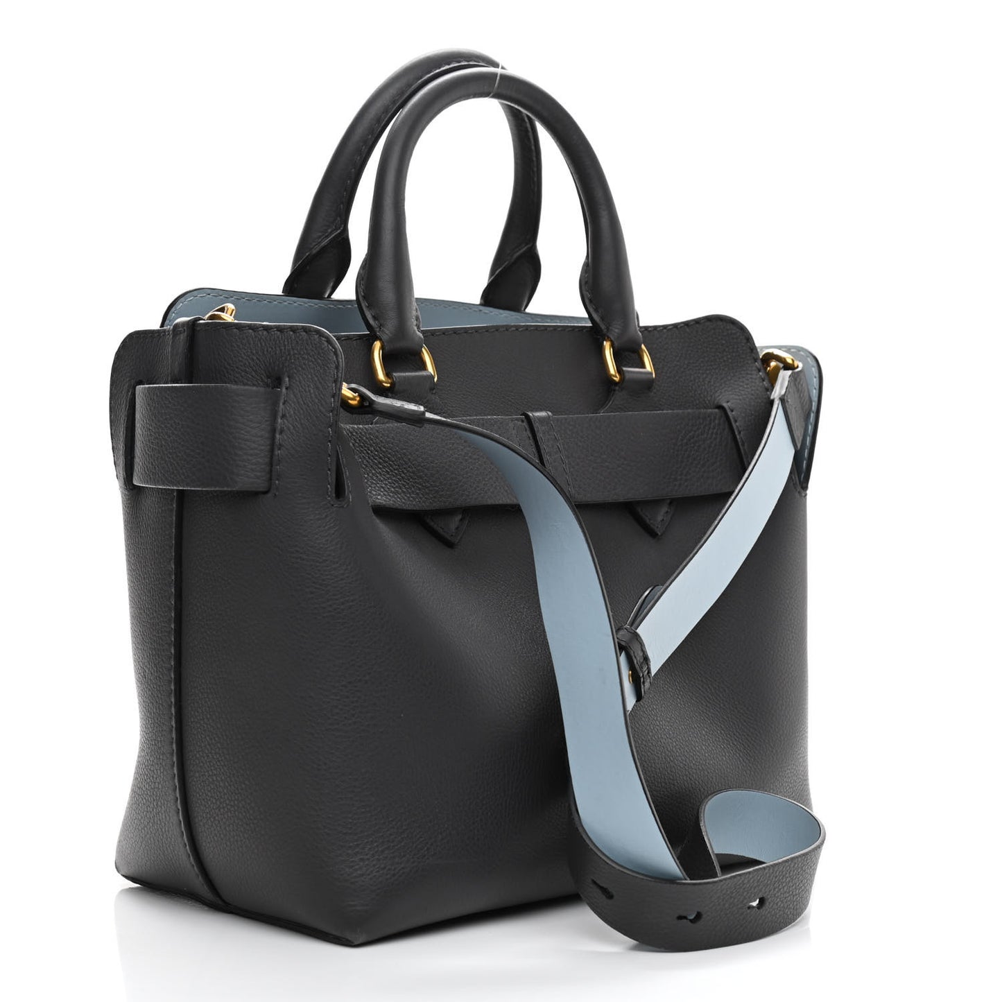 Soft Grain Calfskin Small Belt Bag Charcoal Grey