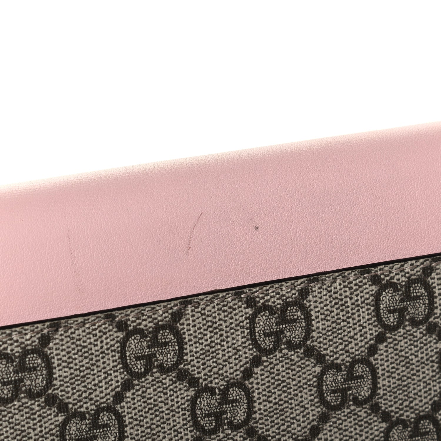 Gucci GG Supreme Monogram Calfskin Padlock Clutch Beige Perfect Pink 7 of 7