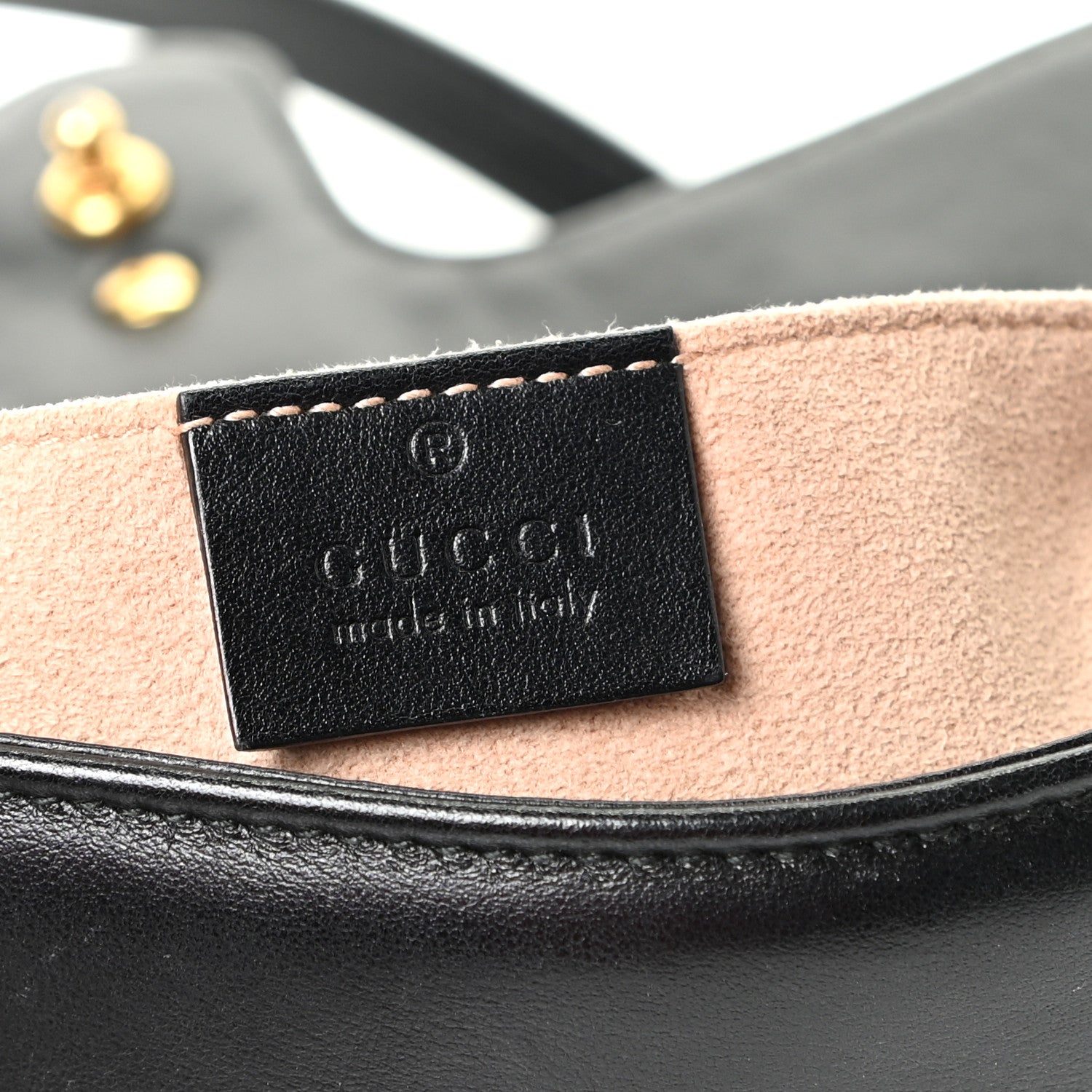 Gucci Calfskin Matelasse Mini GG Marmont Shoulder Bag Black 6 of 10