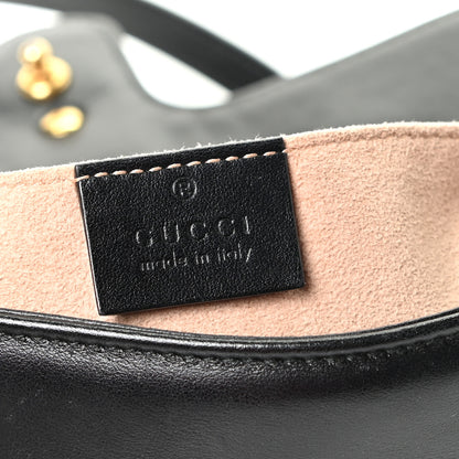 Gucci Calfskin Matelasse Mini GG Marmont Shoulder Bag Black 6 of 10