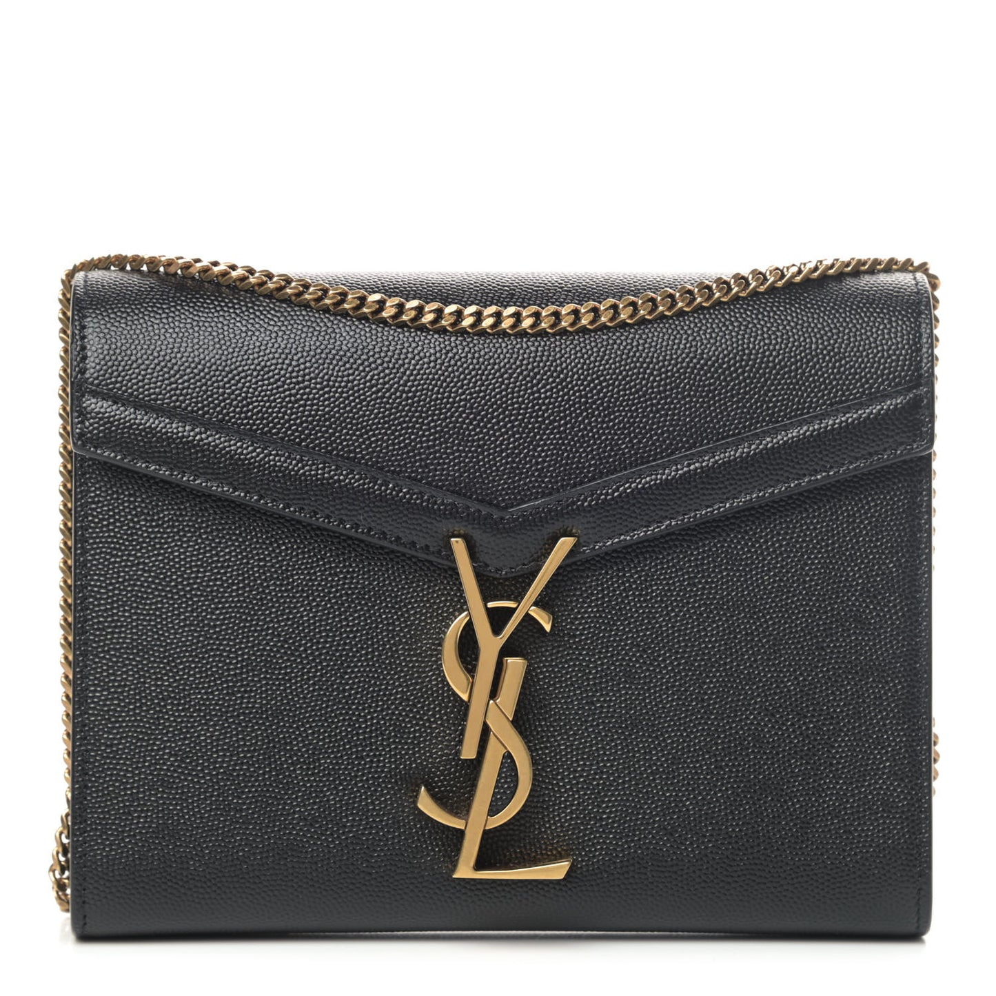 Grain De Poudre Monogram Cassandra Chain Wallet Black