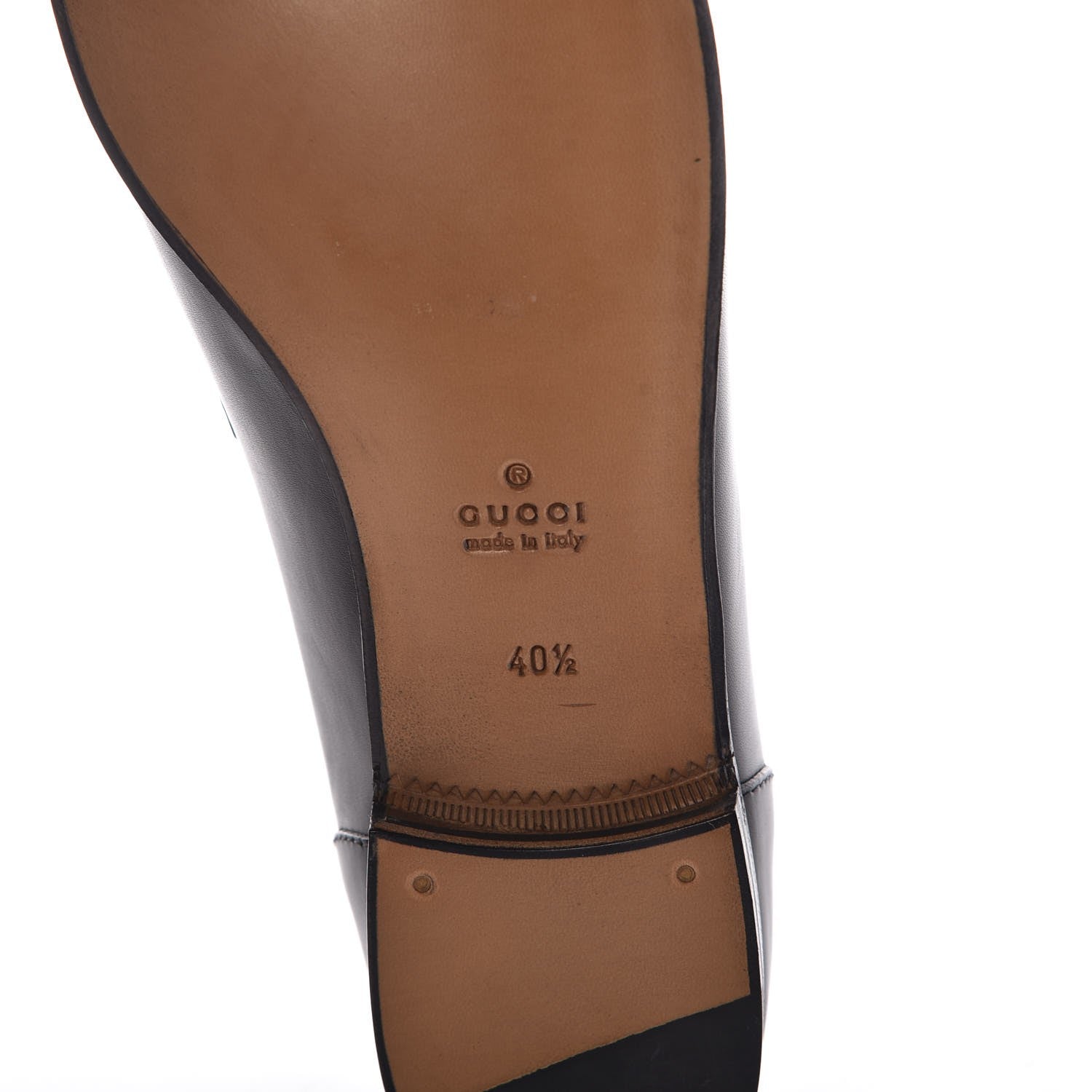 Gucci Calfskin Womens Jordaan Loafers 40.5 Black 6 of 8