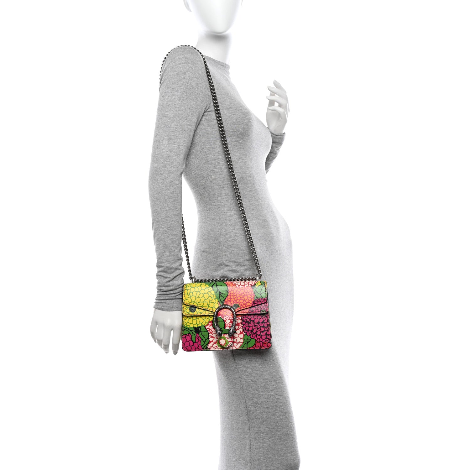 Gucci X KEN SCOTT Textured Calfskin Pomponica Print Dionysus Shoulder Bag Multicolor 2 of 11