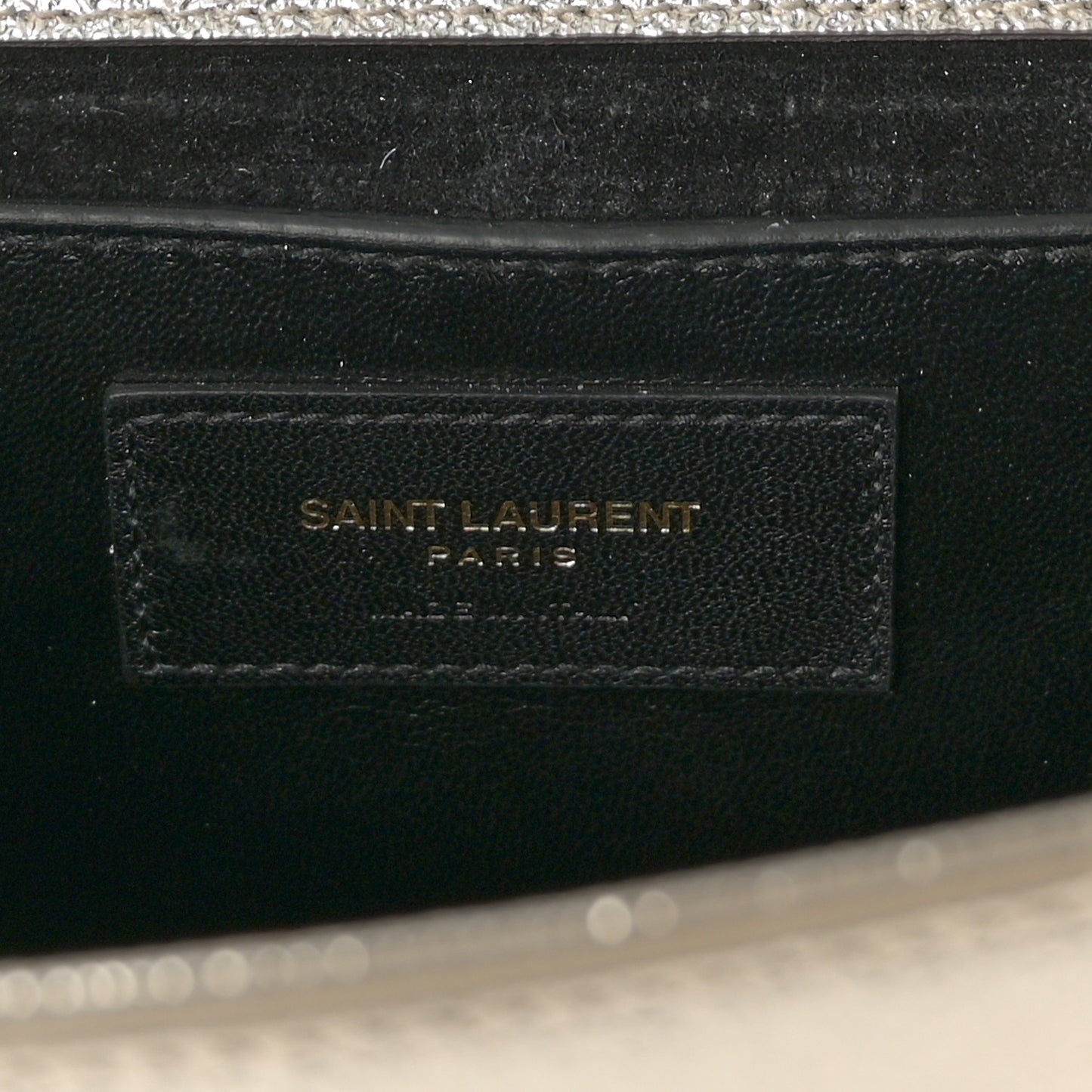 Metallic Calfskin Medium Classic Monogram Kate Satchel Pale Gold