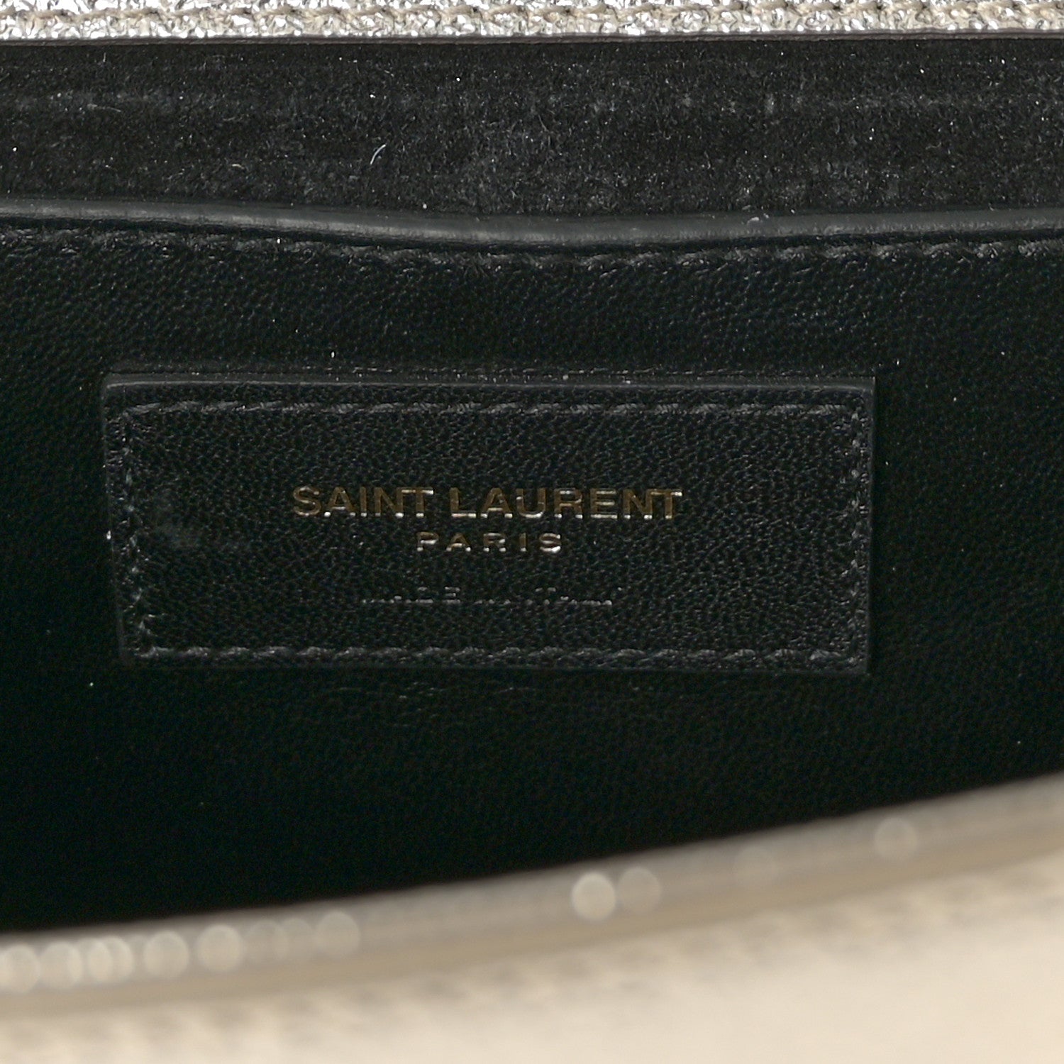 Saint Laurent Metallic Calfskin Medium Classic Monogram Kate Satchel Pale Gold 6 of 9