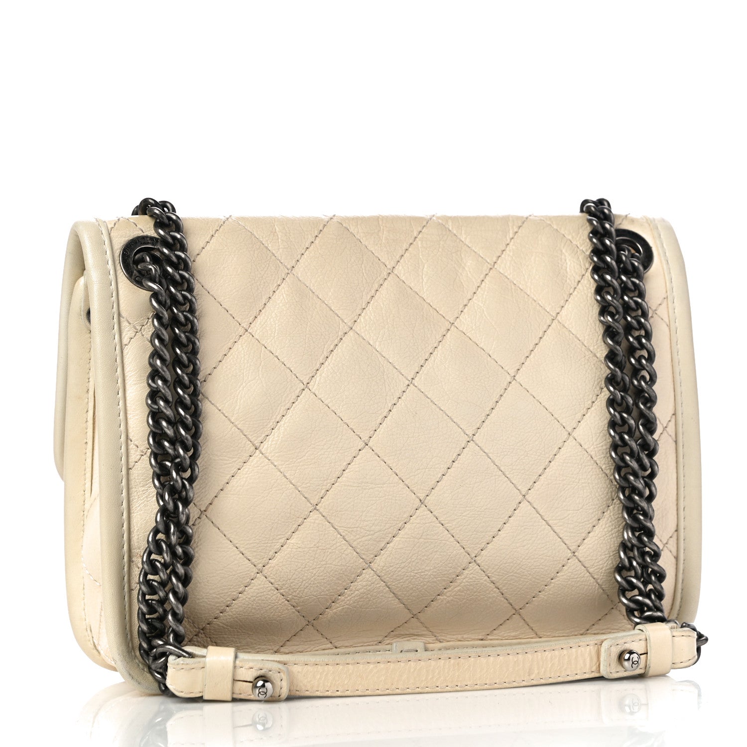 Chanel Calfskin Quilted Mini French Riviera Flap Ivory 3 of 15