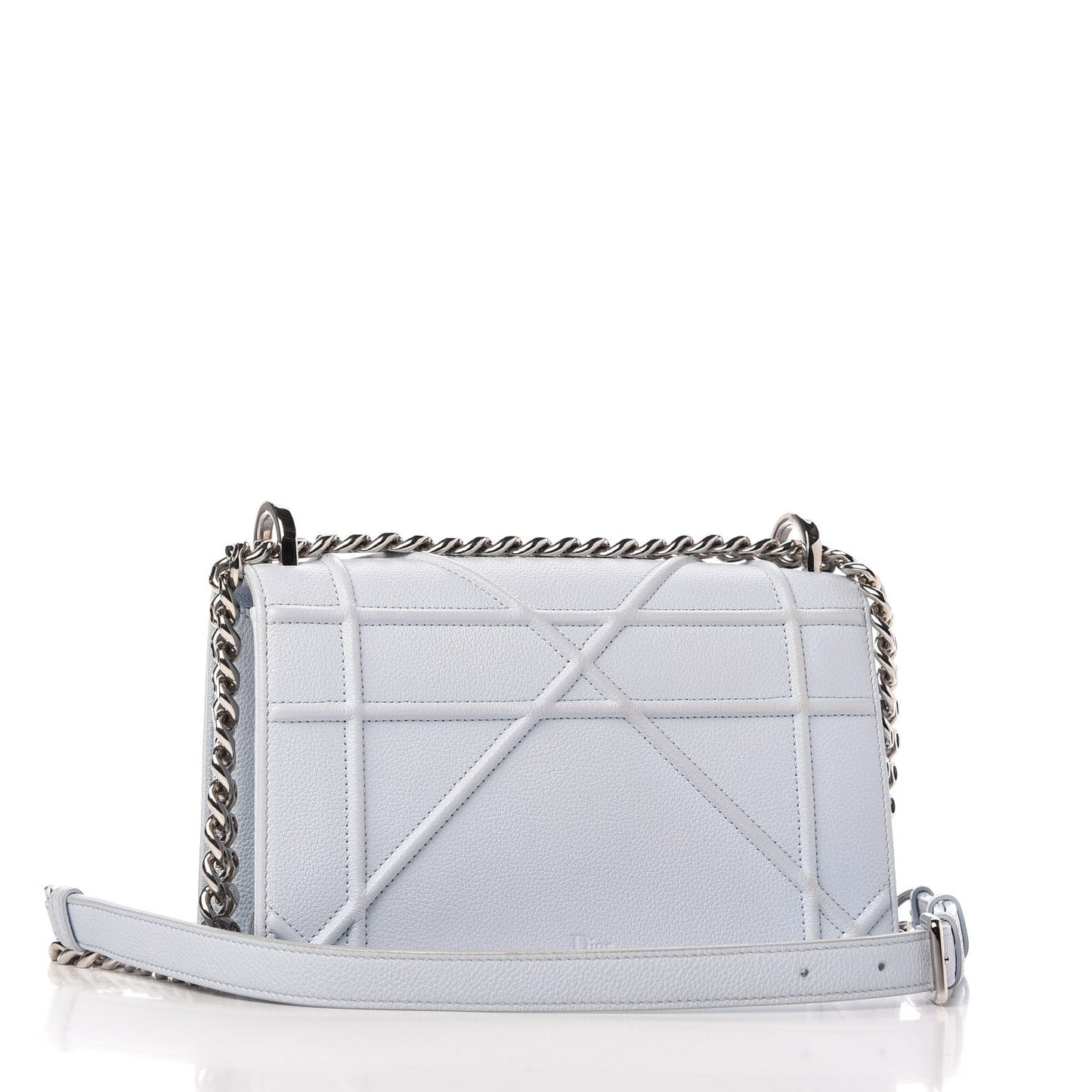 Grained Calfskin Small Diorama Flap Bag Sky Light
