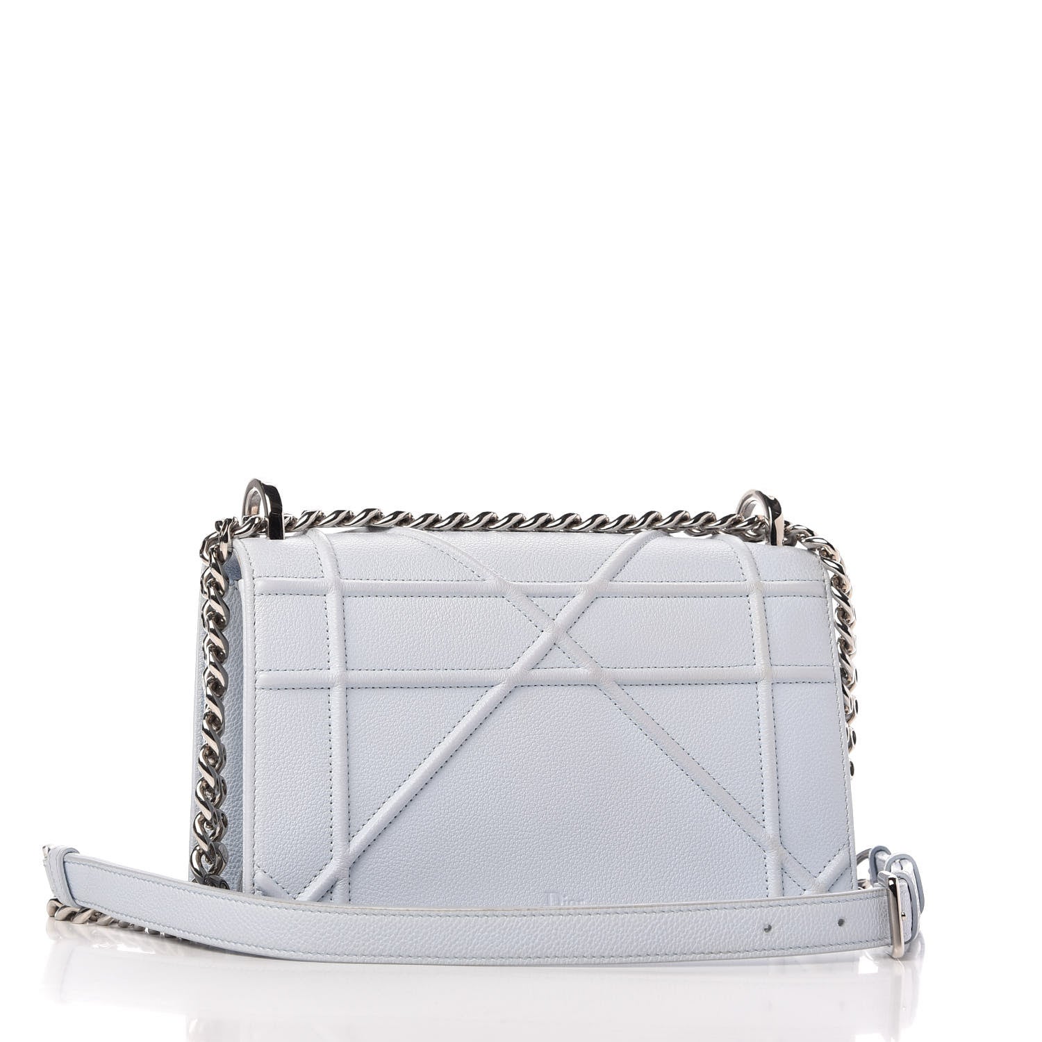 Christian Dior Grained Calfskin Small Diorama Flap Bag Sky Light 3 of 12