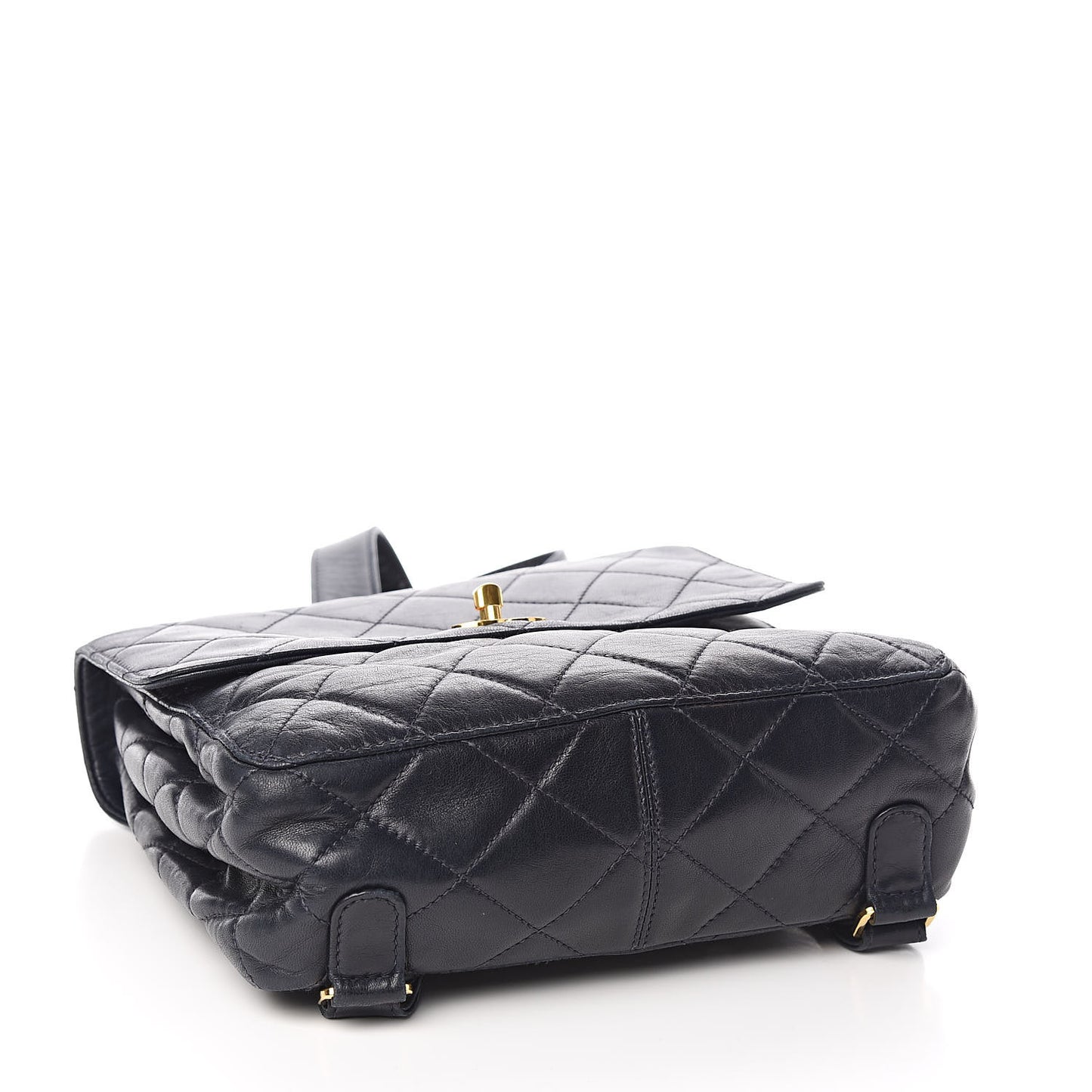 Lambskin Quilted Backpack Navy
