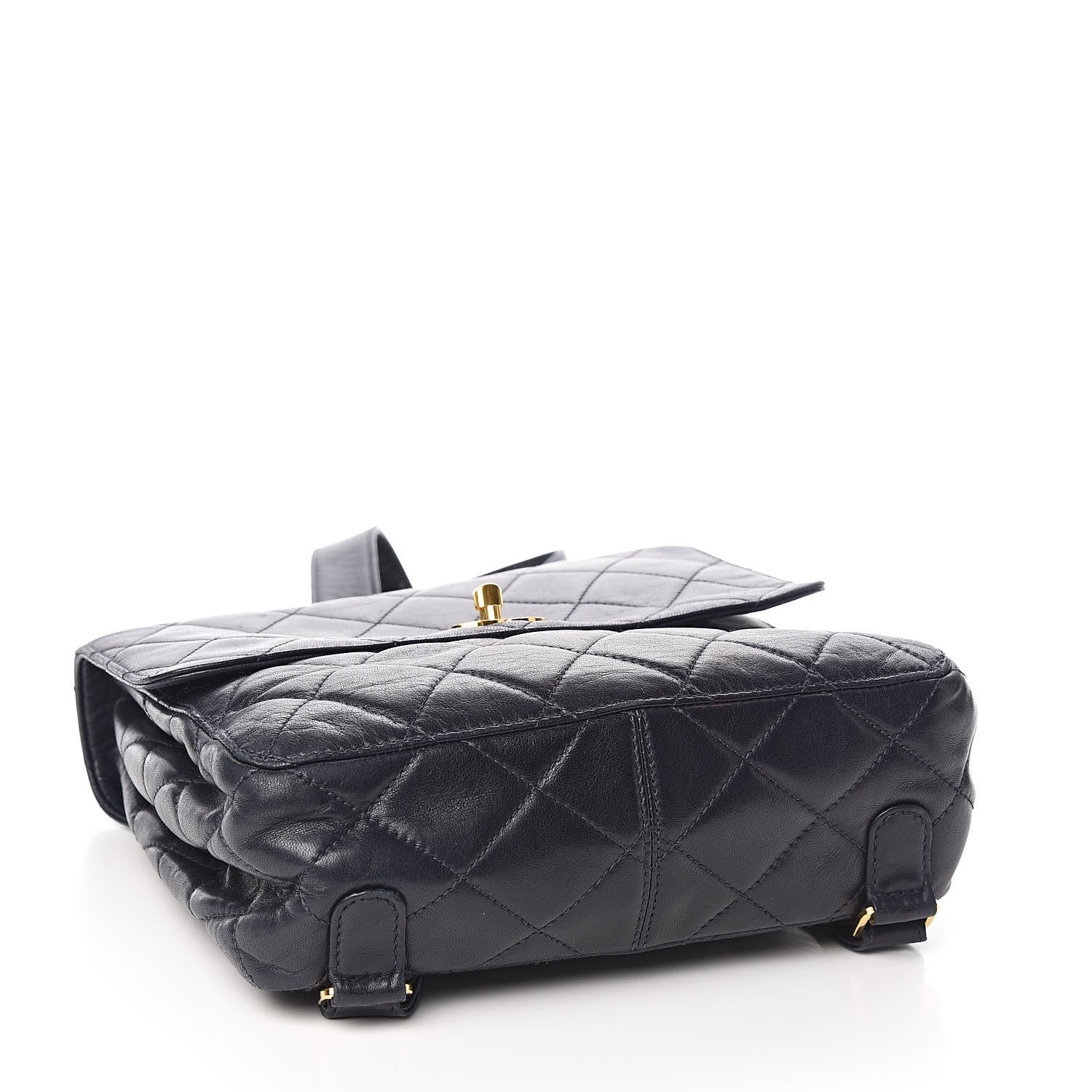 Chanel Lambskin Quilted Backpack Navy 4 of 10