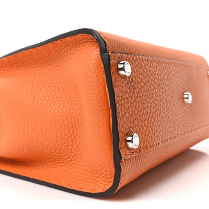 Fendi Cuoio Romano Selleria Bi-Color Medium Peekaboo Iconic Satchel Orange Stone 8 of 9