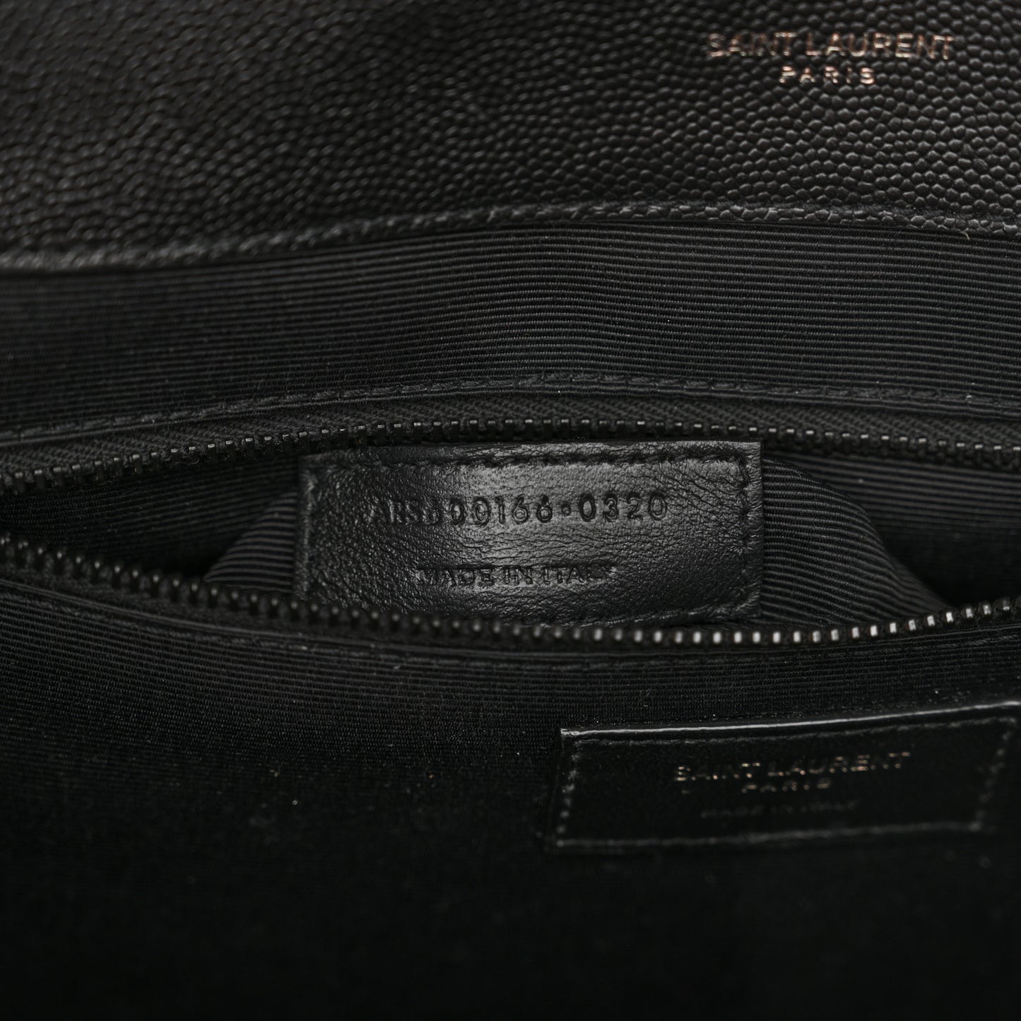 Grain De Poudre Textured Mixed Matelasse Large Triquilt Monogram Monochrome Satchel Black