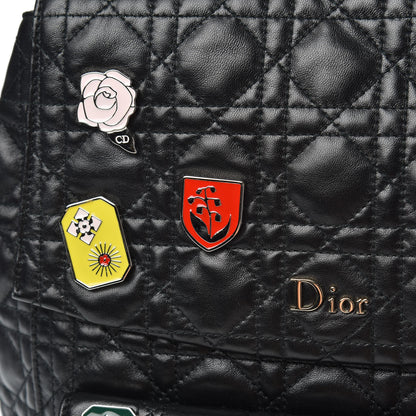 Christian Dior Lambskin Cannage Small Lucky Badge Stardust Backpack Black 8 of 8