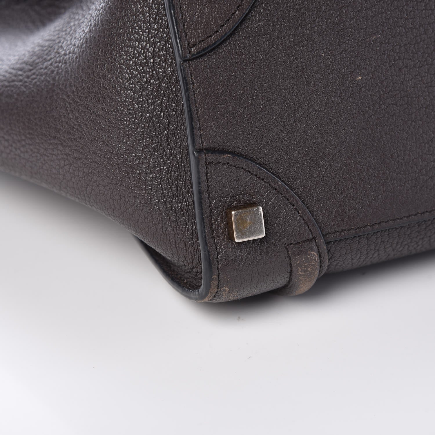 Celine Goatskin Micro Luggage Dark Taupe 15 of 18