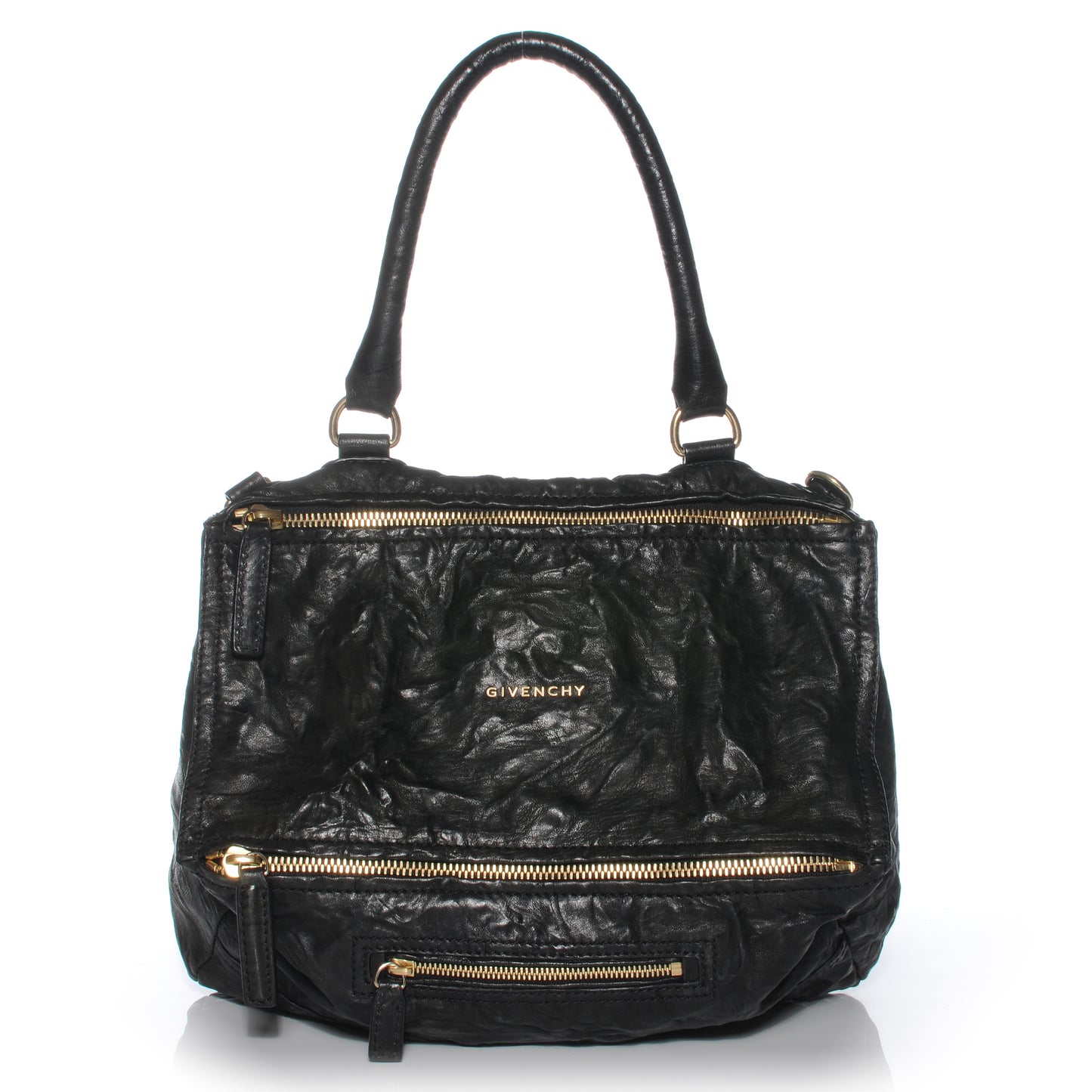 Textured Sheepskin Medium Pandora Pepe Messenger Black