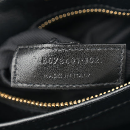 Saint Laurent Calfskin Y Quilted Monogram Toy Loulou Crossbody Bag Black 7 of 12