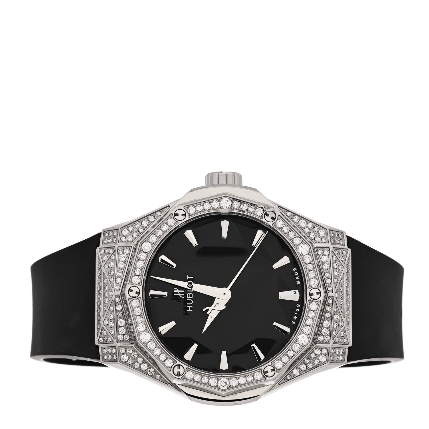 Hublot Titanium Rubber Diamond Pave 40mm Classic Fusion Orlinski Automatic Watch 550.NS.1800.RX.1604.ORL19 2 of 4