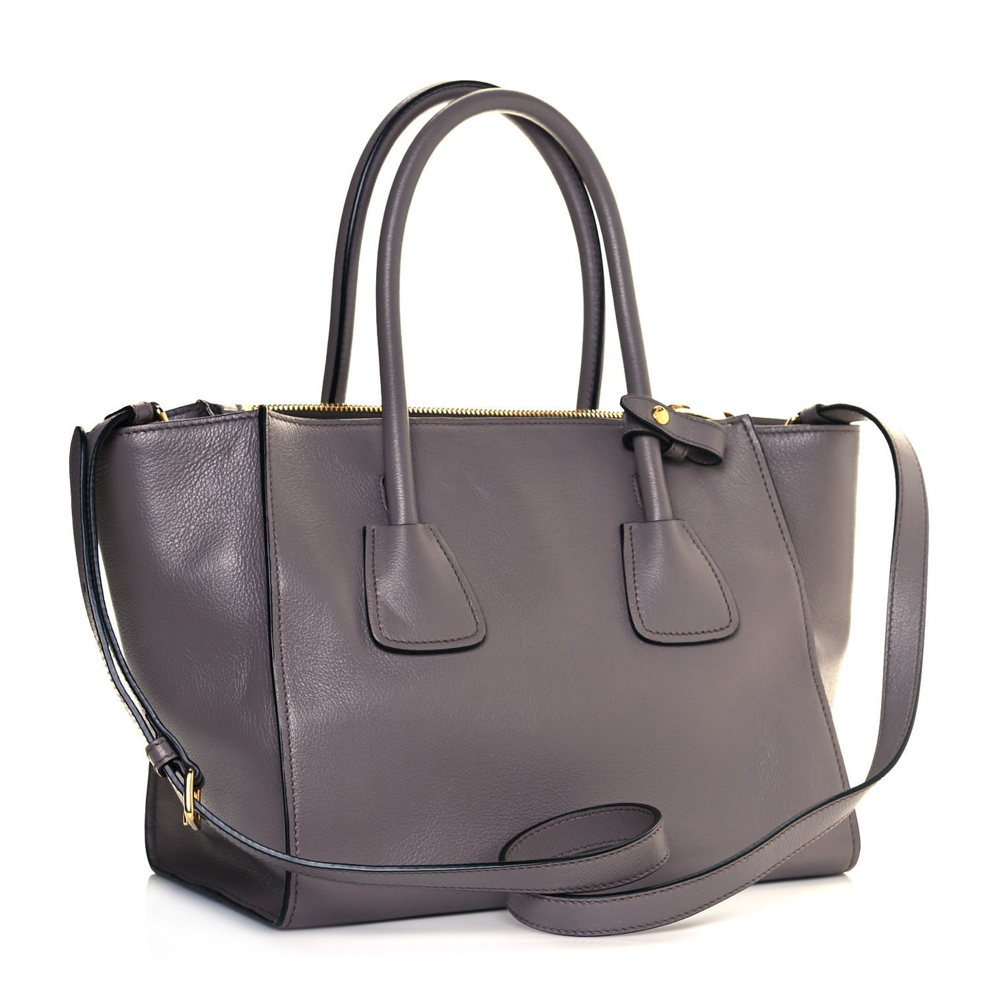 Glace Calf Twin Pocket Tote Argilla